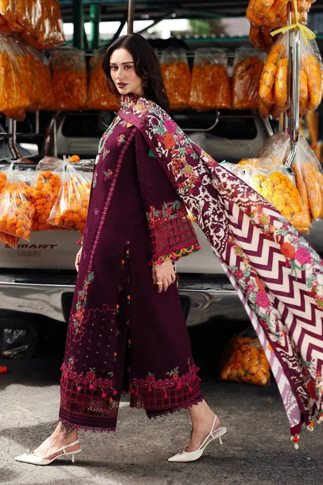 Lawn -3PC Embroidered Shirt with Digital Printed Jacquard Dupatta- SS5059