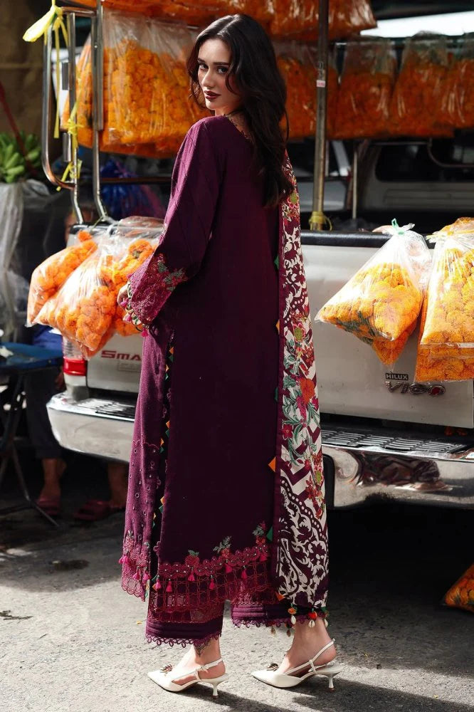 Lawn -3PC Embroidered Shirt with Digital Printed Jacquard Dupatta- SS5059