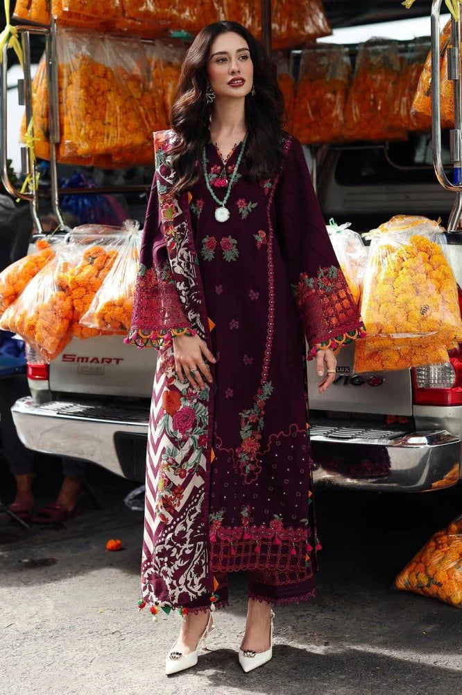 Lawn -3PC Embroidered Shirt with Digital Printed Jacquard Dupatta- SS5059