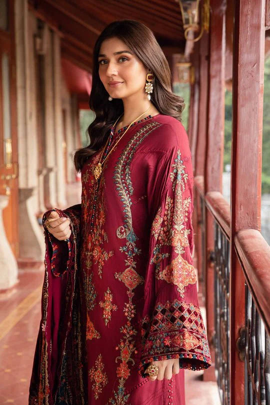 Lawn-3PC Embroidered Shirt with Digital Printed Jacquard Dupatta - SS5164