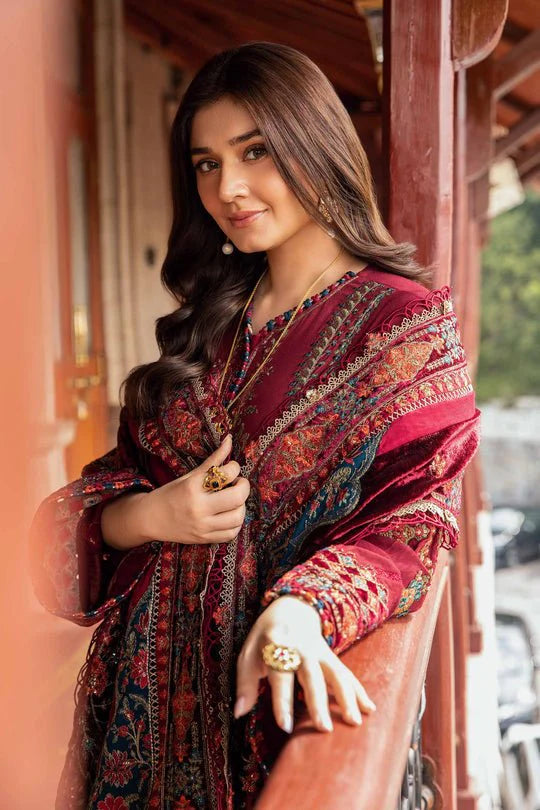 Lawn-3PC Embroidered Shirt with Digital Printed Jacquard Dupatta - SS5164
