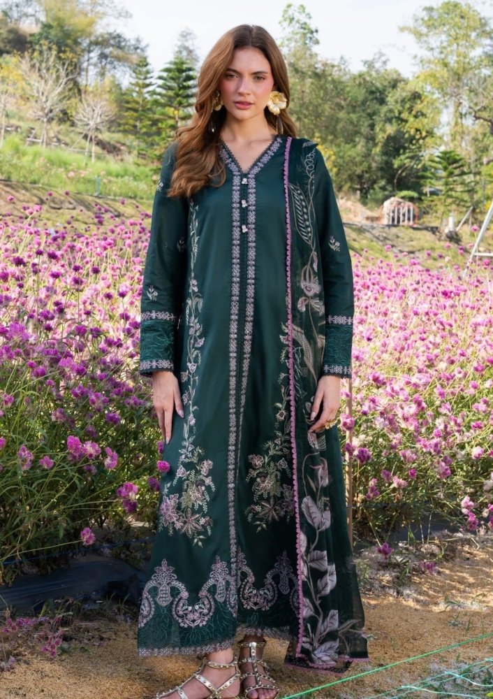 Lawn-3PC Embroidered Shirt With Digital Printed Jacquard Dupatta-SS5330