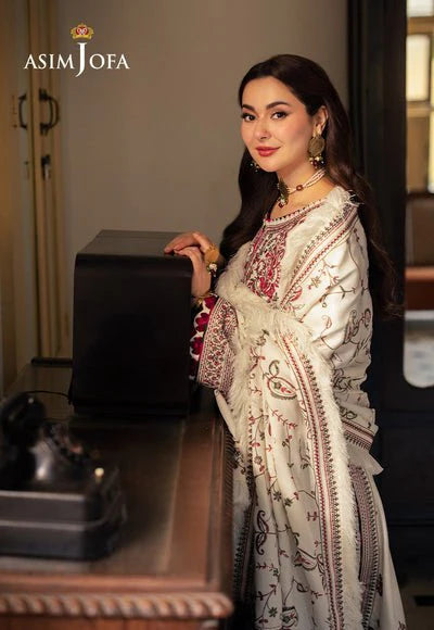 Lawn-3PC Embroidered Shirt With Digital Printed Jauqard Dupatta-SS5051