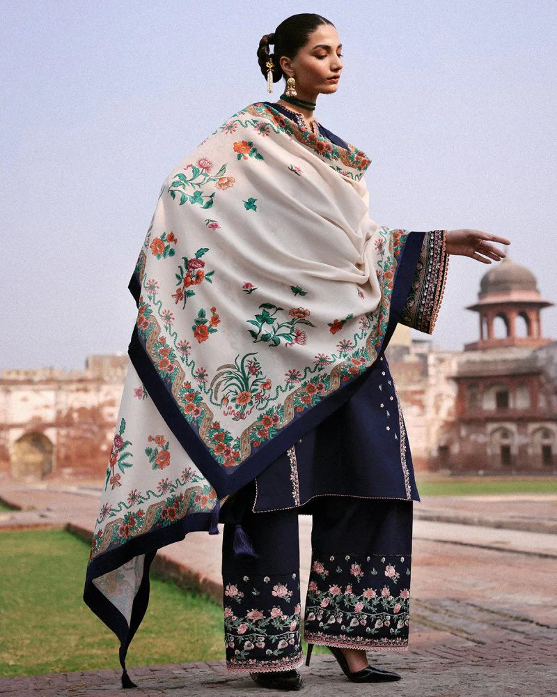 Lawn-3PC Embroidered Shirt With Digital Printed Jauqard Dupatta-SS5077