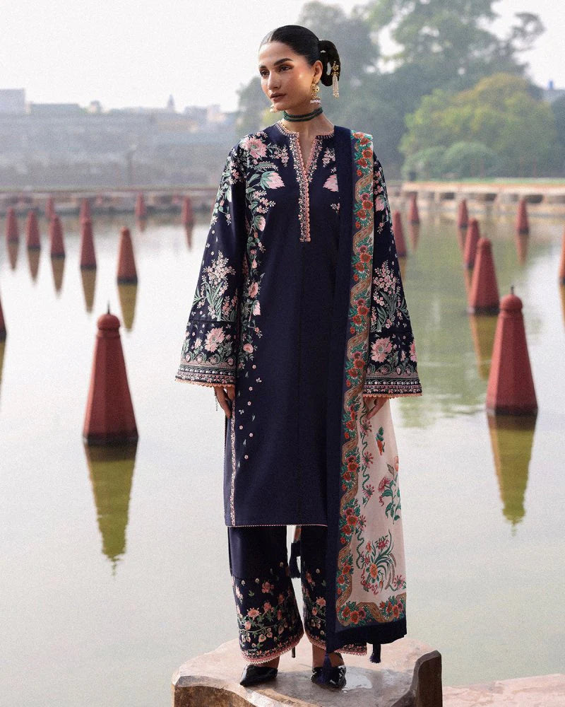 Lawn-3PC Embroidered Shirt With Digital Printed Jauqard Dupatta-SS5077