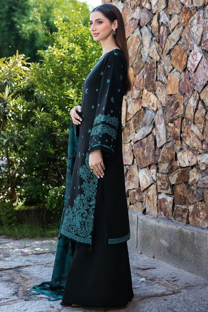 Lawn-3PC Embroidered Shirt with Digital Printed Jauqard Dupatta- SS5098
