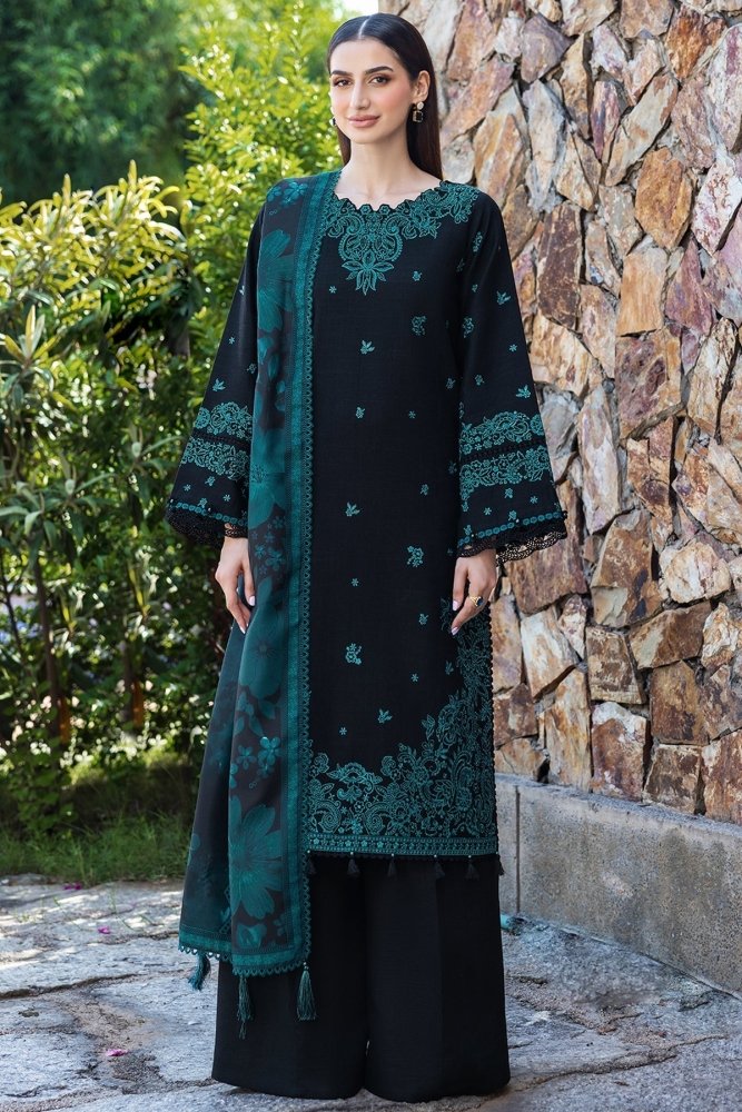 Lawn-3PC Embroidered Shirt with Digital Printed Jauqard Dupatta- SS5098