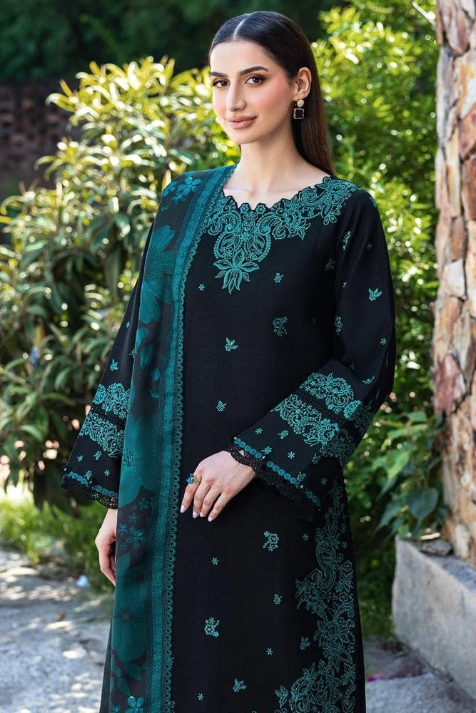 Lawn-3PC Embroidered Shirt with Digital Printed Jauqard Dupatta- SS5098