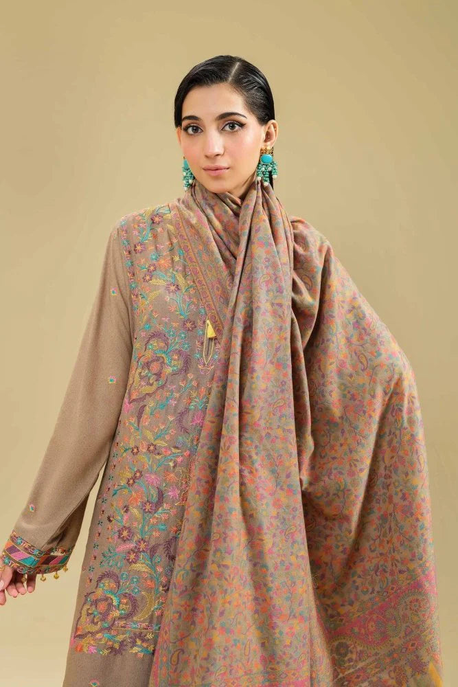 Lawn-3PC Embroidered Shirt With Digital Printed Jauqard Dupatta-5153