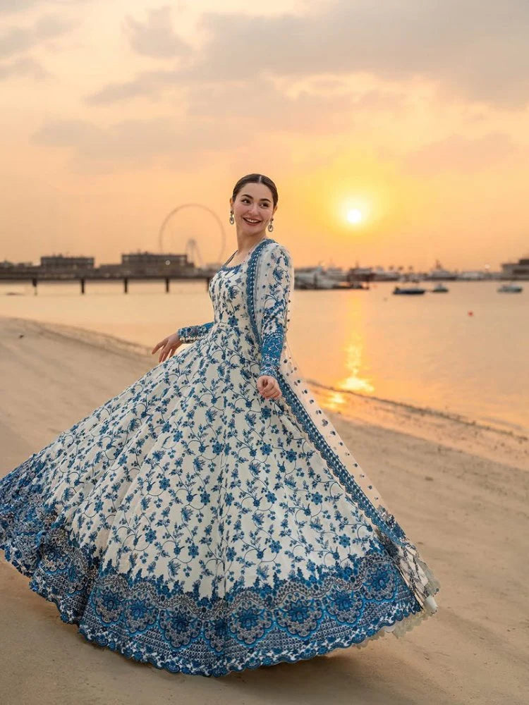 Lawn-3PC Embroidered Shirt With Khadi Net Embroidered Dupatta-SS5276