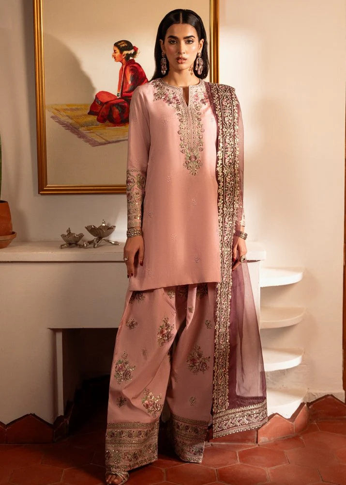 Lawn-3PC Embroidered Shirt With Khadi Net Sequins Embroidered Dupatta-SS5101