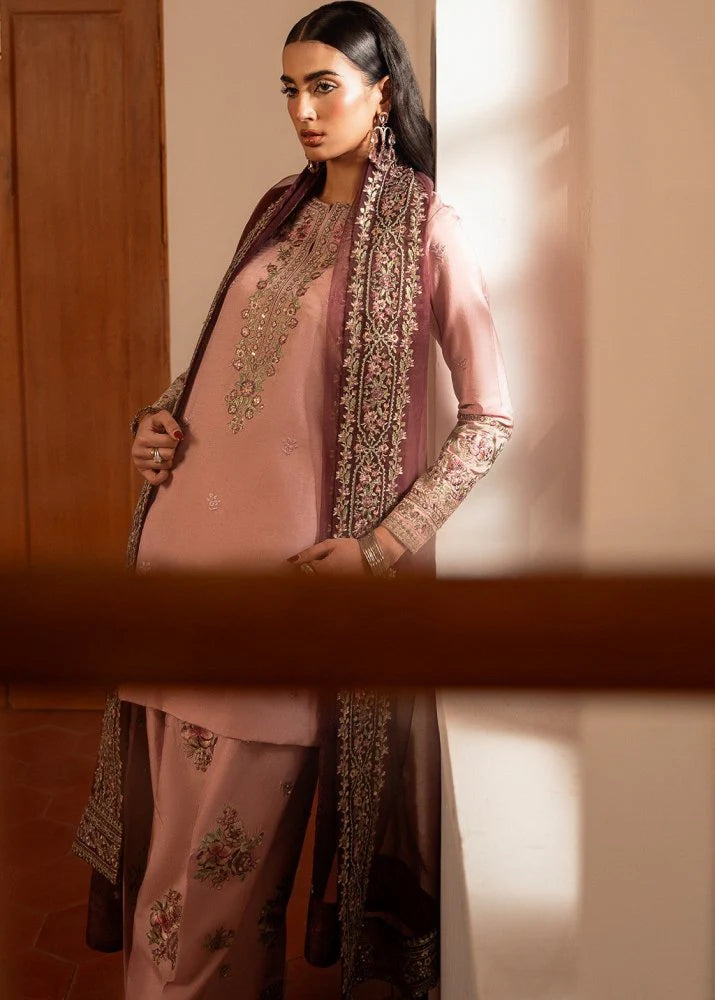 Lawn-3PC Embroidered Shirt With Khadi Net Sequins Embroidered Dupatta-SS5101
