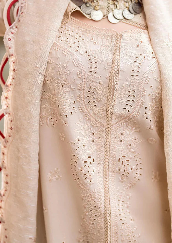 Lawn-3PC Embroidered Shirt with Organza Embroidered Dupatta-SS1357