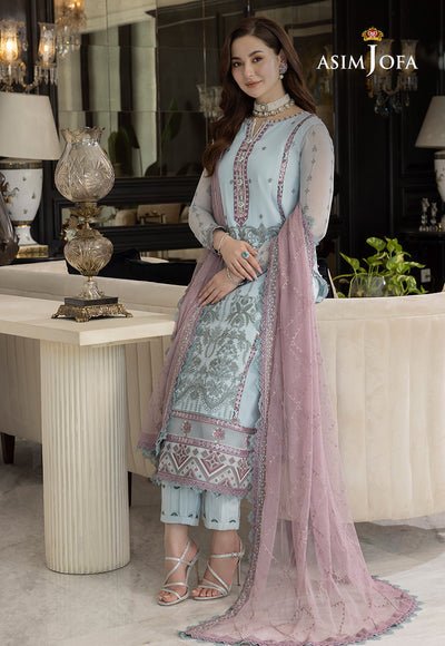 Lawn 3PC Embroidered With Chiffon Embroidered Dupatta-SS5156