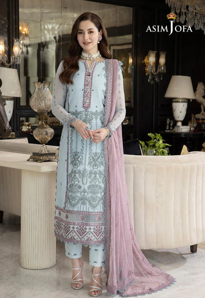 Lawn 3PC Embroidered With Chiffon Embroidered Dupatta-SS5156