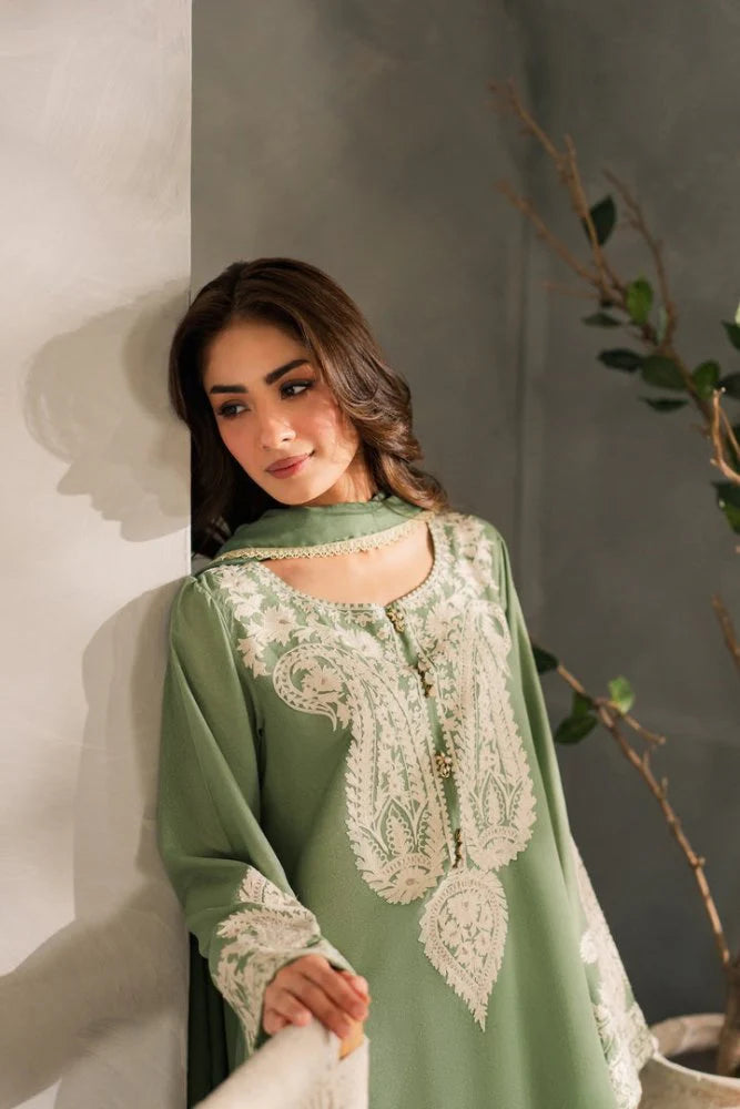 Lawn-3PC Embroidered With Chiffon Ready to Wear Dupatta-SS5221