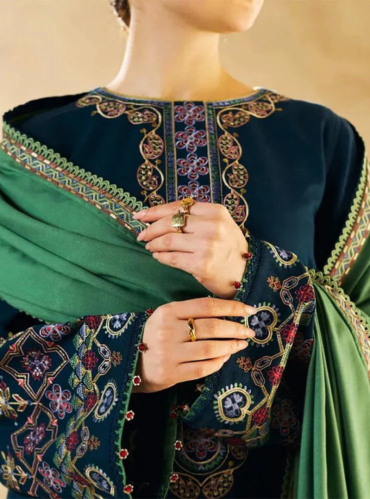 Lawn 3PC Embroidered with Cotton Net Viscose Embroidered Dupatta -SS5175