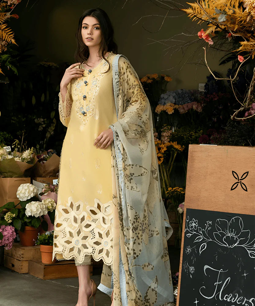 Lawn-3PC Embroidered with Digital printed Dupatta-5134