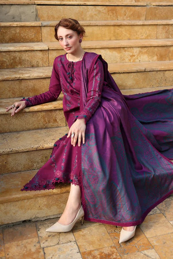 Lawn-3PC Embroidered with Digital Printed Jacquard Dupatta-5043