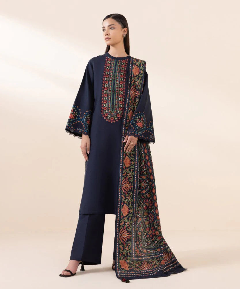 Lawn-3PC Embroidered with Digital Printed Jacquard Dupatta-5116
