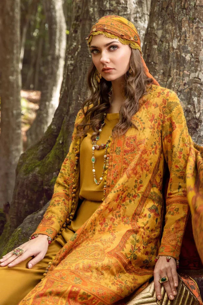 Lawn 3PC Embroidered With Digital Printed Jacquard Dupatta-SS5124