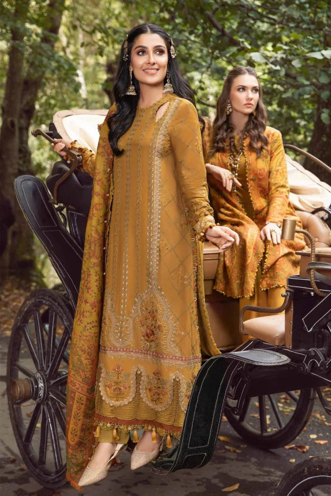 Lawn 3PC Embroidered With Digital Printed Jacquard Dupatta-SS5124