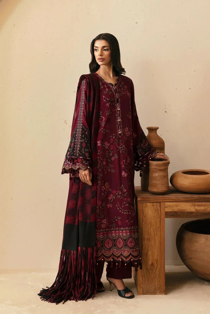 Lawn 3PC Embroidered with Digital Printed Jacquard Dupatta-SS5149