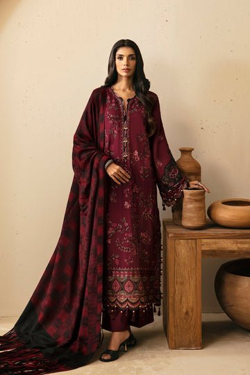 Lawn 3PC Embroidered with Digital Printed Jacquard Dupatta-SS5149