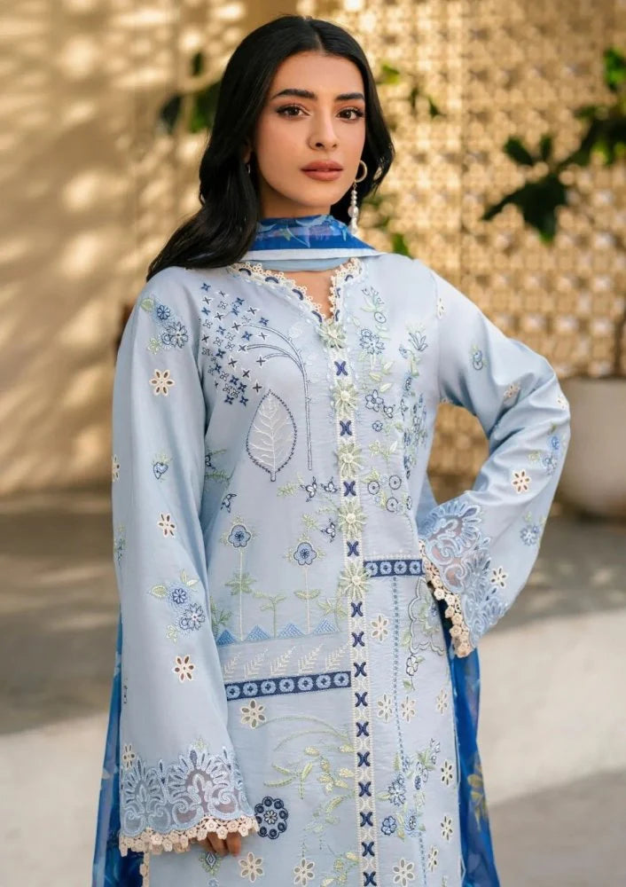 Lawn-3PC Embroidered with Digital Printed Jacquard Dupatta-SS5200
