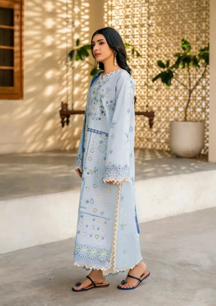 Lawn-3PC Embroidered with Digital Printed Jacquard Dupatta-SS5200