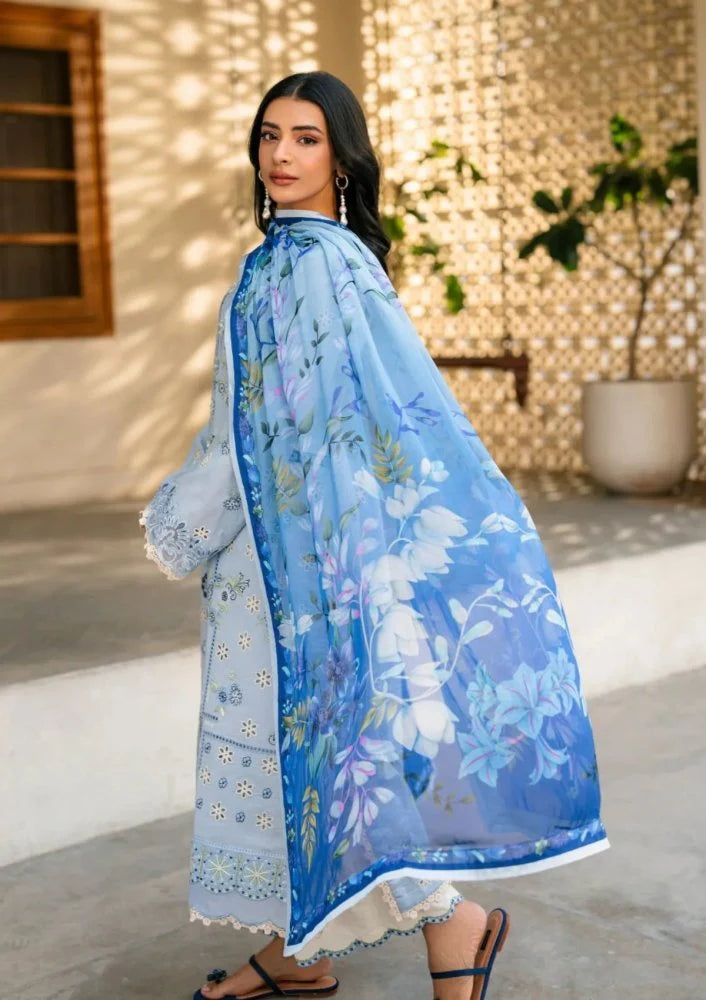 Lawn-3PC Embroidered with Digital Printed Jacquard Dupatta-SS5200