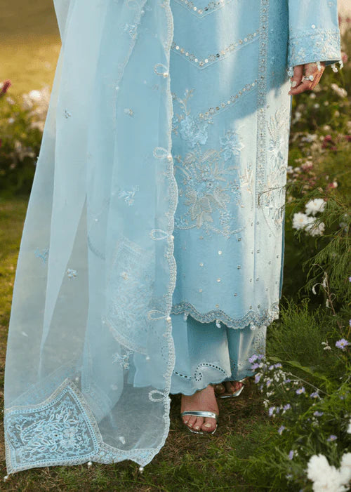 Lawn-3PC Sequence Embroidered Shirt With Khadi Net Embroidered Dupatta-SS5247