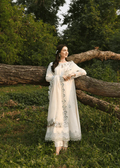 Lawn-3PC Sequence Embroidered With Khadi Net Embroidered Dupatta-5249
