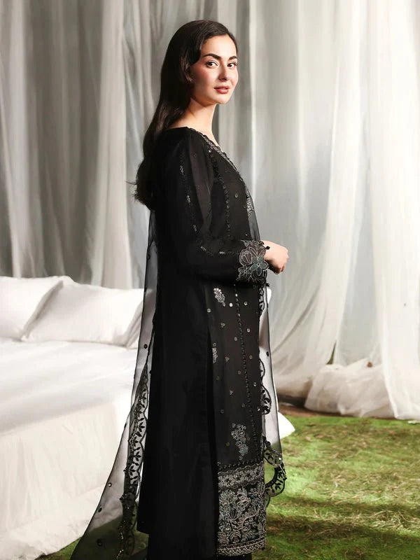 Lawn-3PC Sequence Embroidered With Organza Embroidered Dupatta-SS5299