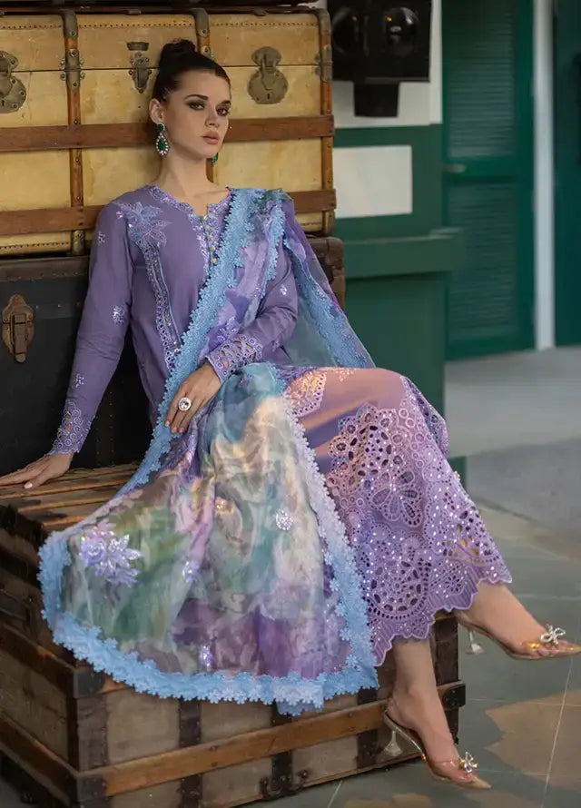 Lawn-3PC Embroidered Shirt with Digital Printed Jacquard Dupatta - SS5212