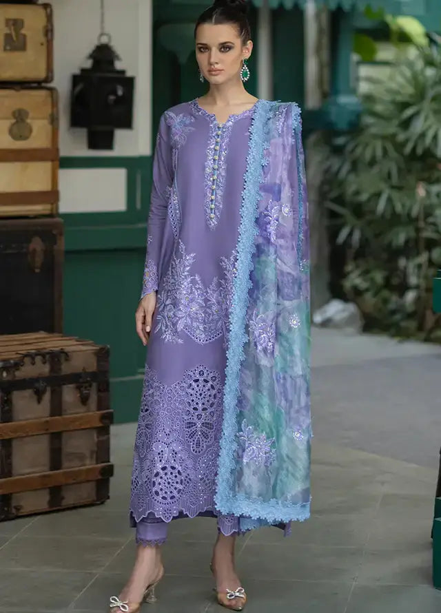 Lawn-3PC Embroidered Shirt with Digital Printed Jacquard Dupatta - SS5212