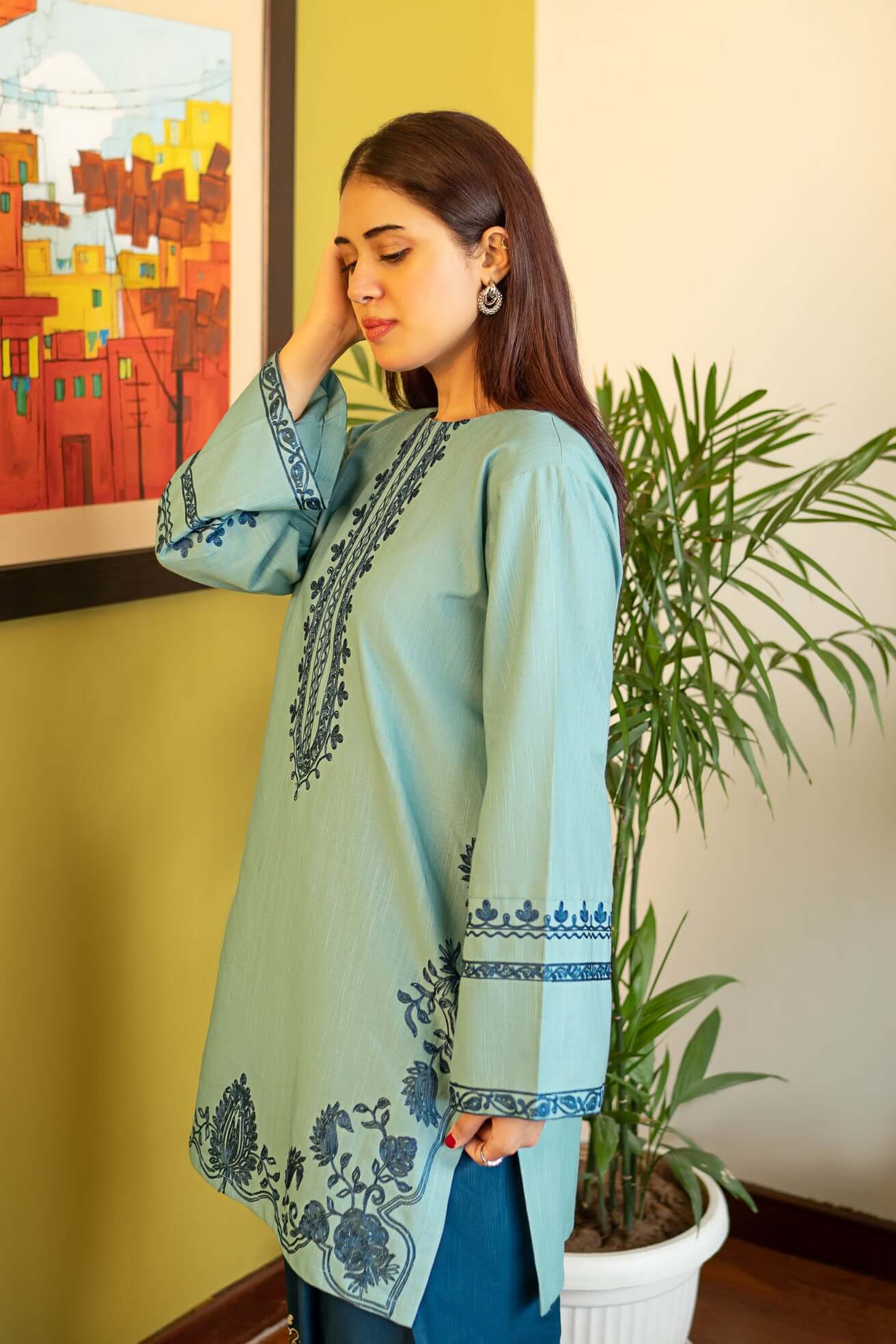 2 piece embroidered lawn FS534